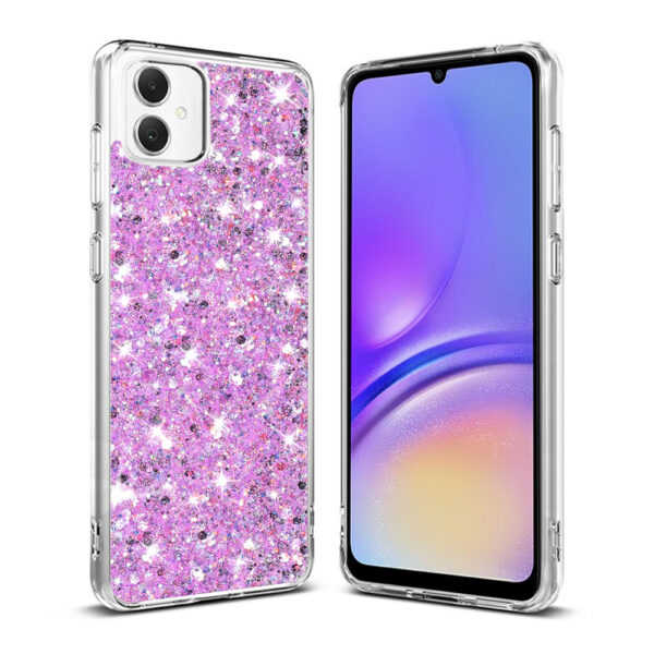 Husa Shiny Diamonds pentru Samsung Galaxy A05, Ultra Slim, Usoara, Durabila, Antisoc, Lila