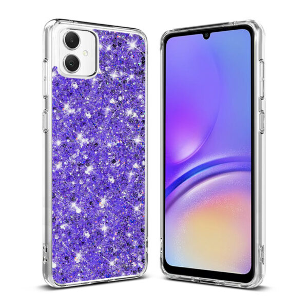 Husa Shiny Diamonds pentru Samsung Galaxy A05, Ultra Slim, Usoara, Durabila, Antisoc, Mov