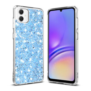 Husa Shiny Diamonds pentru Samsung Galaxy A05, Ultra Slim, Usoara, Durabila, Antisoc, Albastru