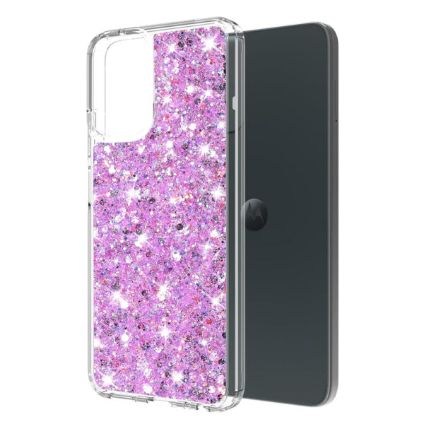 Husa Shiny Diamonds pentru Motorola Moto G14, Ultra Slim, Usoara, Durabila, Antisoc, Lila