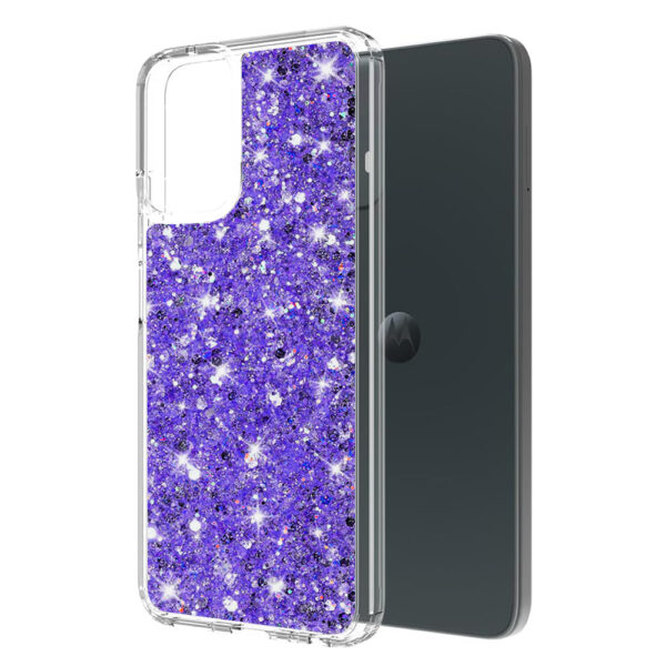 Husa Shiny Diamonds pentru Motorola Moto G14, Ultra Slim, Usoara, Durabila, Antisoc, Mov