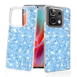 Husa Shiny Diamonds pentru Xiaomi Redmi Note 13 Pro 5G, Ultra Slim, Usoara, Durabila, Antisoc, Albastru