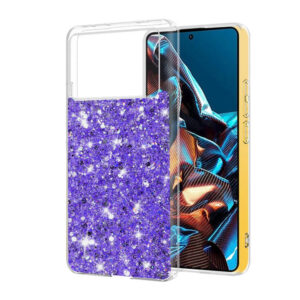 Husa Shiny Diamonds pentru Xiaomi X6 Pro, Ultra Slim, Usoara, Durabila, Antisoc, Mov