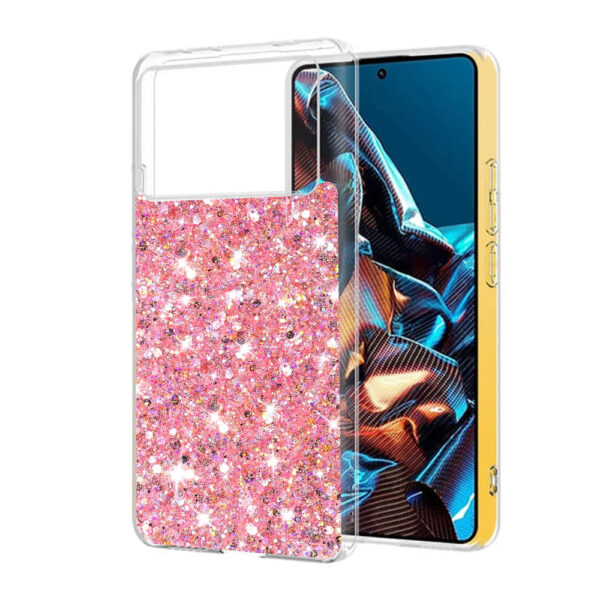 Husa Shiny Diamonds pentru Xiaomi X6 Pro, Ultra Slim, Usoara, Durabila, Antisoc, Roz