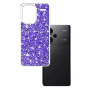 Husa Shiny Diamonds pentru Xiaomi Redmi Note 13 Pro Plus, Ultra Slim, Usoara, Durabila, Antisoc, Mov