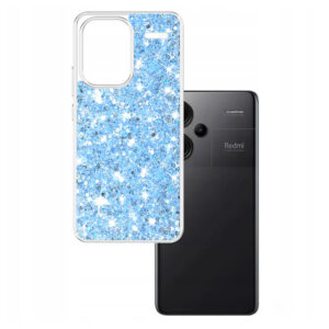 Husa Shiny Diamonds pentru Xiaomi Redmi Note 13 Pro Plus, Ultra Slim, Usoara, Durabila, Antisoc, Albastru