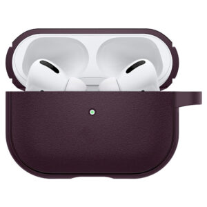 Husa de protectie, compatibila Apple AirPods Pro 1, FONIX Premium HardCase, Anti-amprenta, Anti-soc, Confortabila, Suprafata mata, Suport carabiniera incorporat, compatibila MagSafe, Visiniu - 2