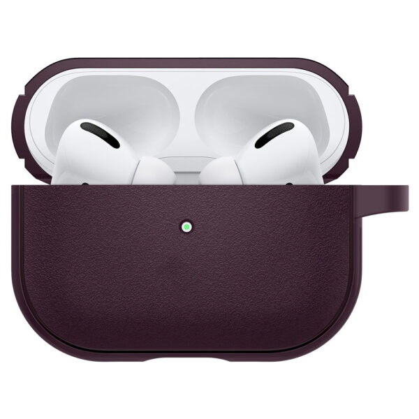 Husa de protectie, compatibila Apple AirPods Pro 2, FONIX Premium HardCase, Anti-amprenta, Anti-soc, Confortabila, Suprafata mata, Suport carabiniera incorporat, compatibila MagSafe, Visiniu - 2