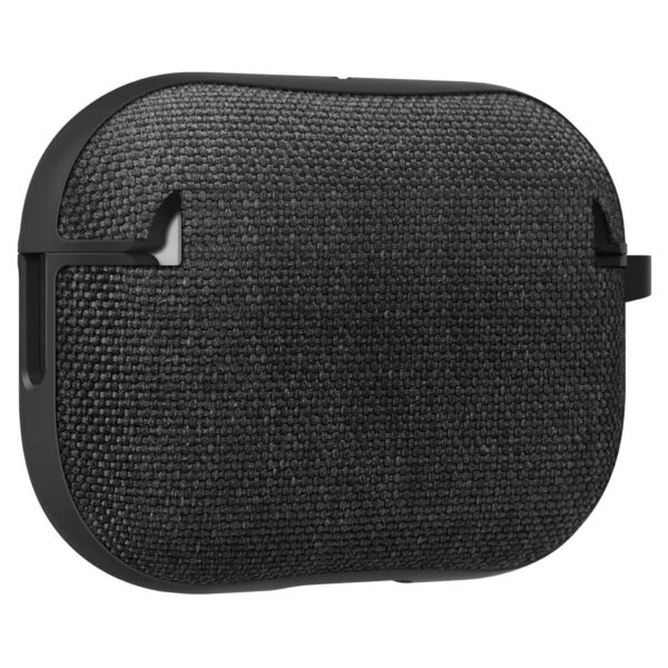 Husa de protectie, compatibila Apple AirPods Pro 1, FONIX SwiftCase Ultra, Carabiniera incorporata, Anti-soc, Material textil si poliuretan, Protectie completa, Negru - 6