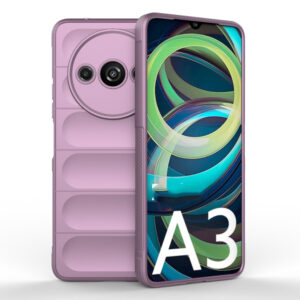 Husa Matte Waves pentru Xiaomi Redmi A3, Camera Protect, Striatii laterale, Colturi intarite, Margini inaltate, Antialunecare, Antisoc, Silicon prietenos cu pielea, Mov