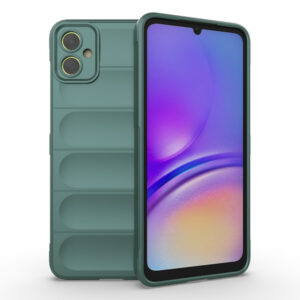 Husa Matte Waves pentru Samsung Galaxy A05, Camera Protect, Striatii laterale, Colturi intarite, Margini inaltate, Antialunecare, Antisoc, Silicon prietenos cu pielea, Verde