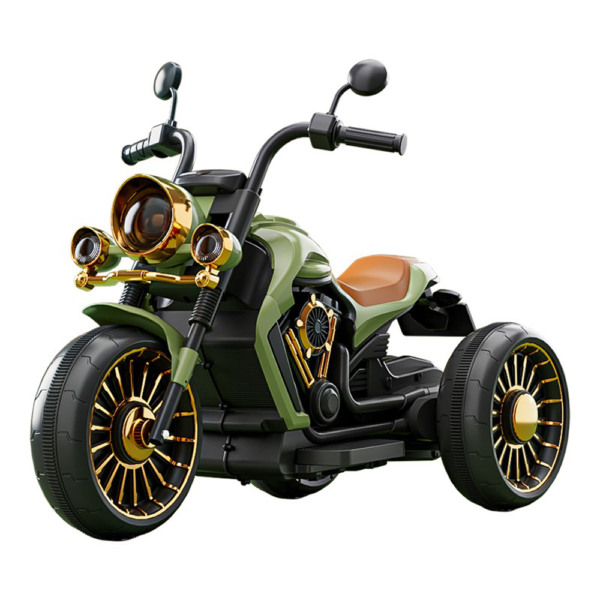 Motocicleta Electrica Comando Kids, Acumulatori Inclusi, Control Bluetooth, Sistem Anti-Rasturnare, Sistem de Iluminare, Sistem Sonorizare, Varsta 2-8 Ani, Verde - 2