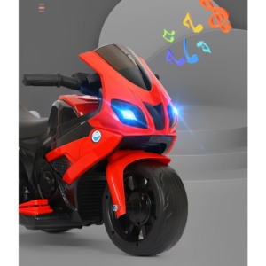 Motocicleta Electrica Model Sport Comando Kids, Acumulatori Inclusi, Control Bluetooth, Sistem Anti-Rasturnare, Sistem de Iluminare, Sistem Sonorizare, Varsta 1-4 Ani, Rosu - 2