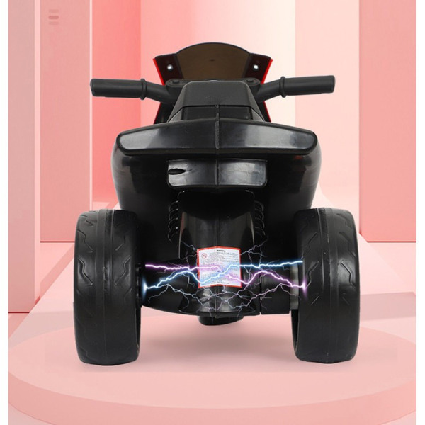 Motocicleta Electrica Model Sport Comando Kids, Acumulatori Inclusi, Control Bluetooth, Sistem Anti-Rasturnare, Sistem de Iluminare, Sistem Sonorizare, Varsta 1-4 Ani, Rosu - 4