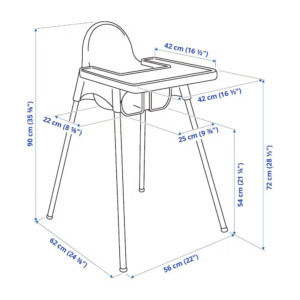 Scaun de Masa Telescopic pentru Bebelusi si Copii Comando Kids cu Centura de siguranta, Inaltime Reglabila, Suport Picioare, 6-32 Luni, Gri - 5