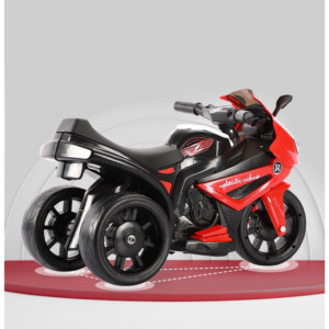 Motocicleta Electrica Model Sport Comando Kids, Acumulatori Inclusi, Baterie 6V, Sistem Anti-Rasturnare, Sistem de Iluminare, Sistem Sonorizare, Varsta 1+ Ani, Rosu - 4