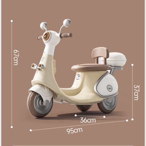 Motocicleta Electrica 3 Roti, Comando Kids, Acumulatori Inclusi, Control Bluetooth, Telecomanda, Sistem Anti-Rasturnare, Sistem de Iluminare, Sistem Sonorizare, Varsta 3-8 Ani, Gri - 6