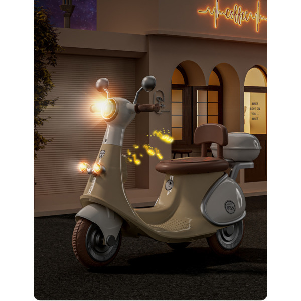 Motocicleta Electrica 3 Roti, Comando Kids, Acumulatori Inclusi, Control Bluetooth, Telecomanda, Sistem Anti-Rasturnare, Sistem de Iluminare, Sistem Sonorizare, Varsta 3-8 Ani, Visiniu - 6