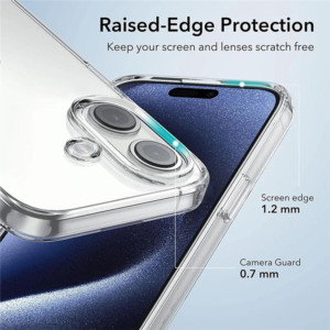 Husa protectie compatibila cu iPhone 16, Ultra Slim, Din Silicon, Transparent